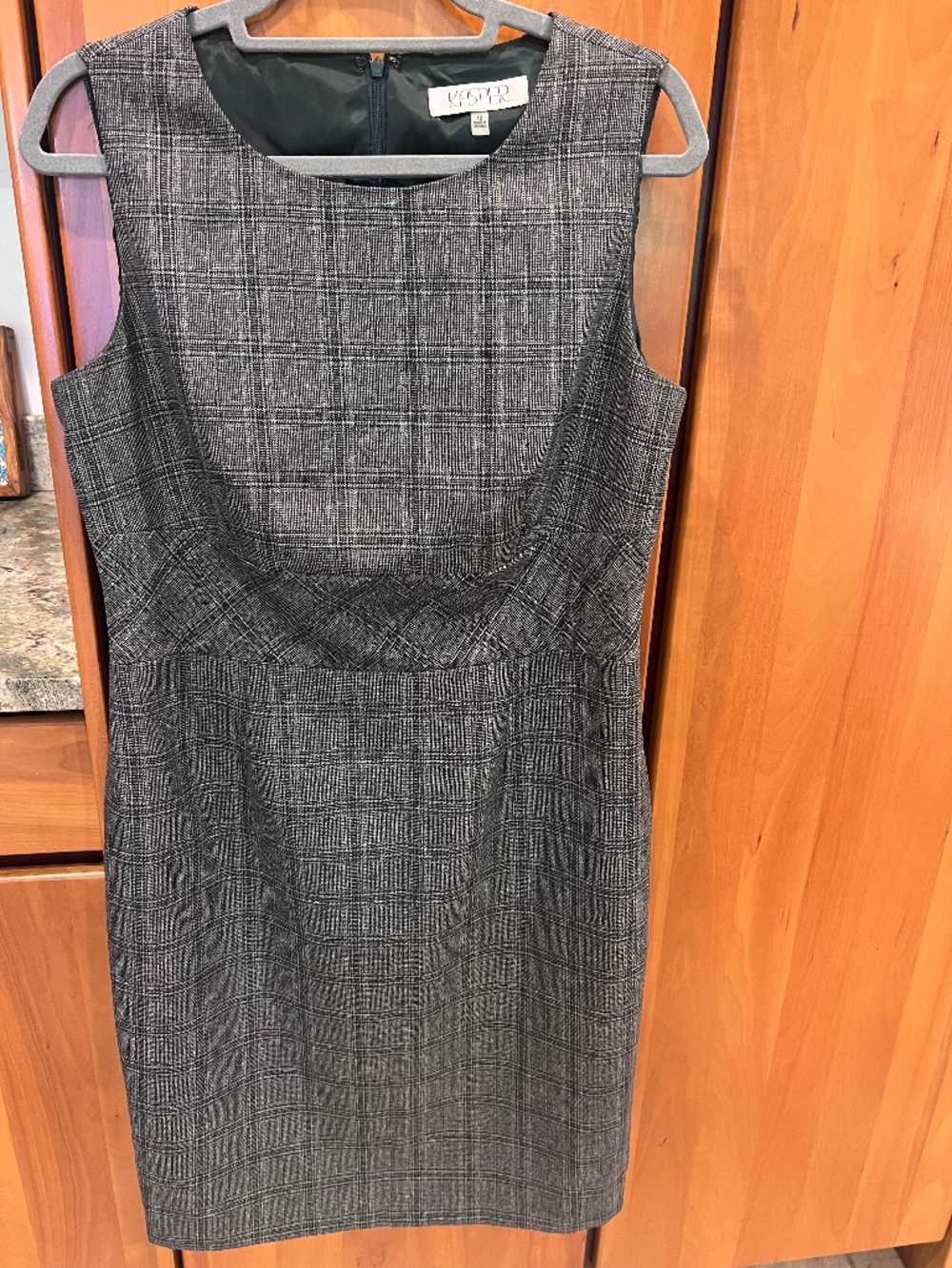 Kasper Sleeveless Plaid Sheath Dress
